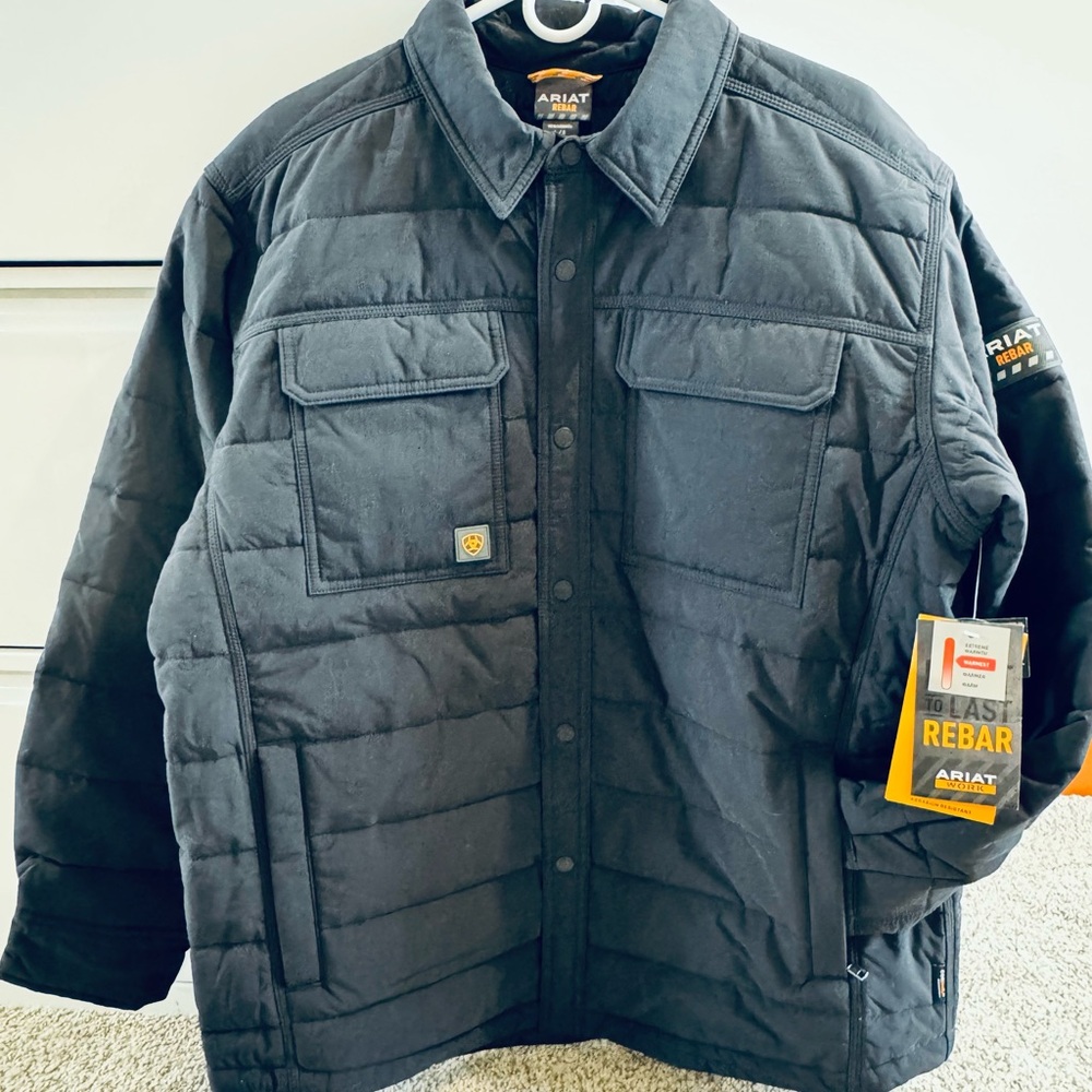 Ariat Men's Rebar Cordura Ripstop Insulated Shirt Jacket L